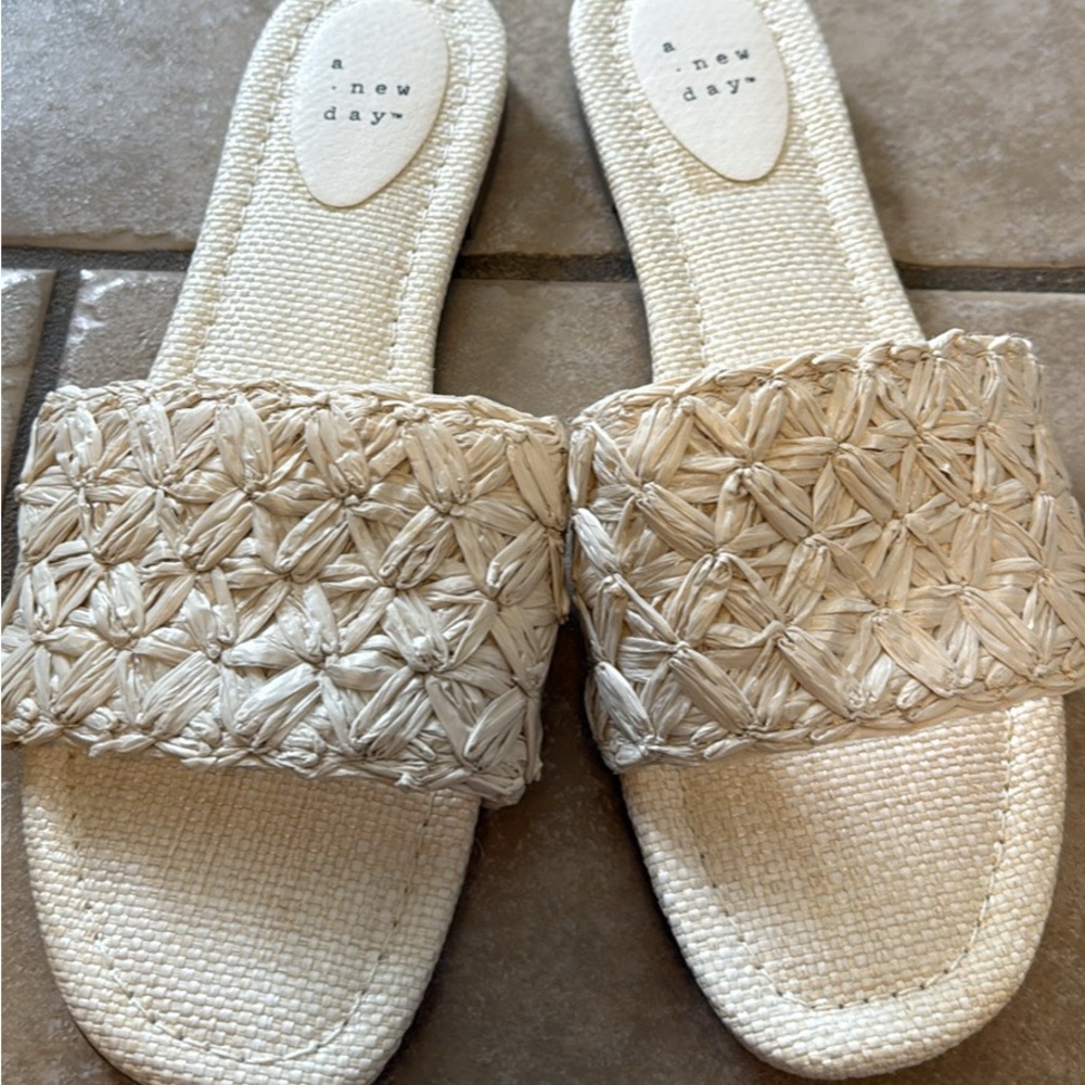 A New Day Women's cream Woven Sandals